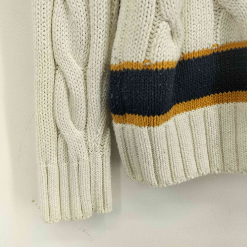 ザラ ZARA Vネック ケーブルニット メンズ  M